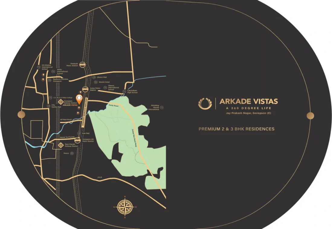 Location Plan of Arkade Vistas, Goregaon East